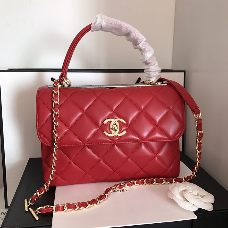 A92236, Small Flap Bag with Top Handle, CHANEL HANDBAG, 25CM