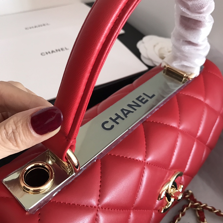 A92236, Small Flap Bag with Top Handle, CHANEL HANDBAG, 25CM