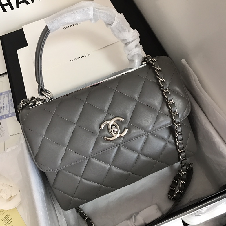 A92236, Small Flap Bag with Top Handle, CHANEL HANDBAG, 25CM