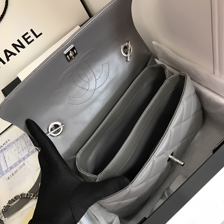 A92236, Small Flap Bag with Top Handle, CHANEL HANDBAG, 25CM