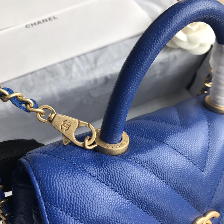 A92990, Small Flap Bag with Top Handle, CHANEL Handbags, Caviar, Grained Calfskin, Lizard & Gold-Tone Metal