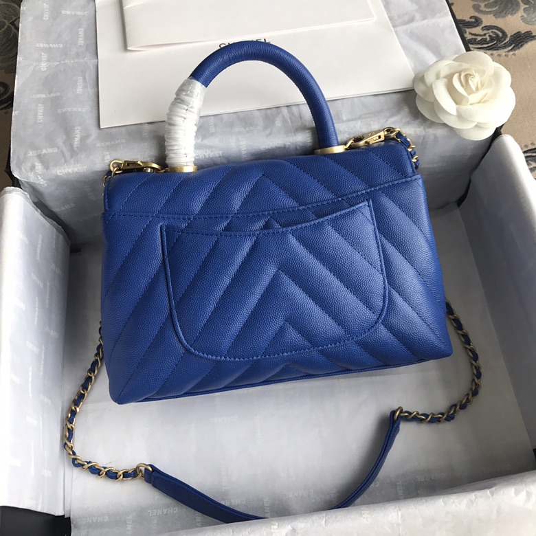 A92990, Small Flap Bag with Top Handle, CHANEL Handbags, Caviar, Grained Calfskin, Lizard & Gold-Tone Metal