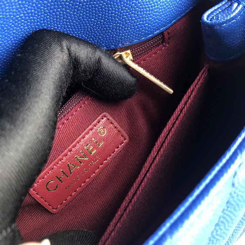 A92990, Small Flap Bag with Top Handle, CHANEL Handbags, Caviar, Grained Calfskin, Lizard & Gold-Tone Metal