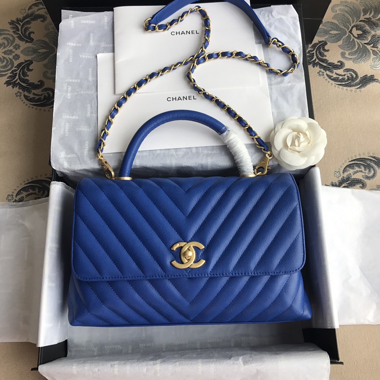 A92991, Flap Bag with Top Handle, CHANEL Handbags, Caviar, Grained Calfskin, Lizard & Gold-Tone Metal