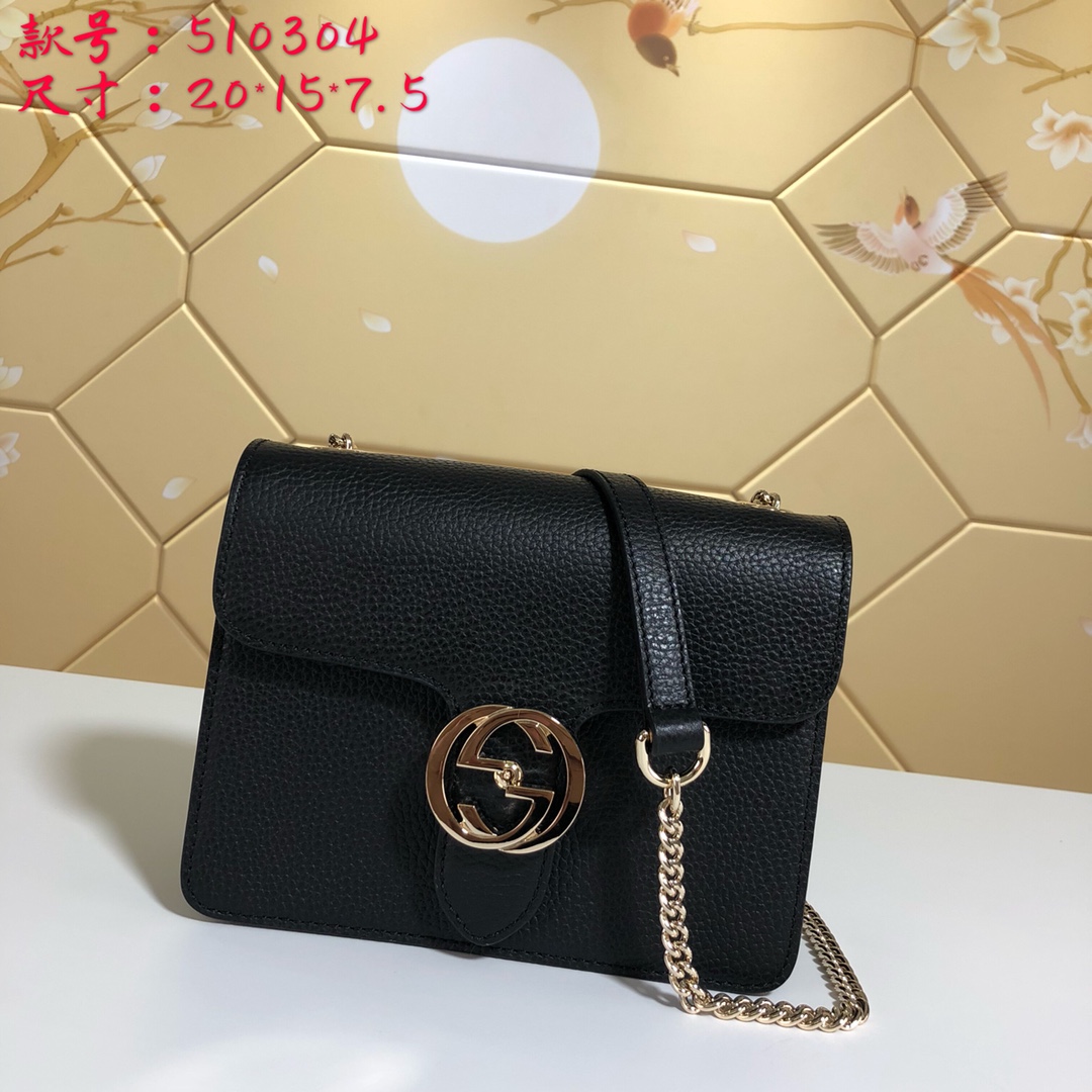 510304, Marmont New Small Leather Shoulder Bag, GUCCI HANDBAGS