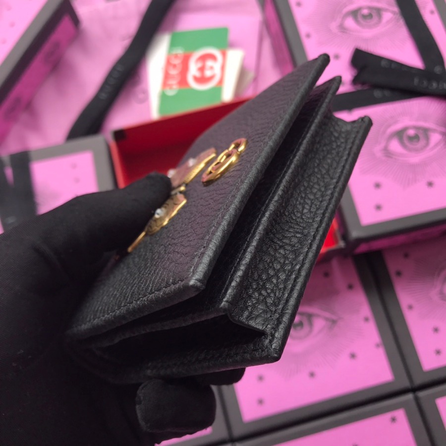 ‎499361, Leather card case with butterfly, Gucci Wallets