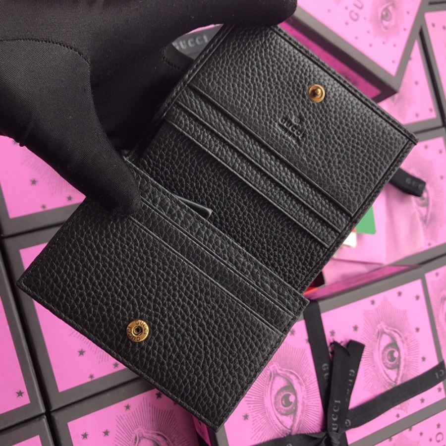 ‎499361, Leather card case with butterfly, Gucci Wallets