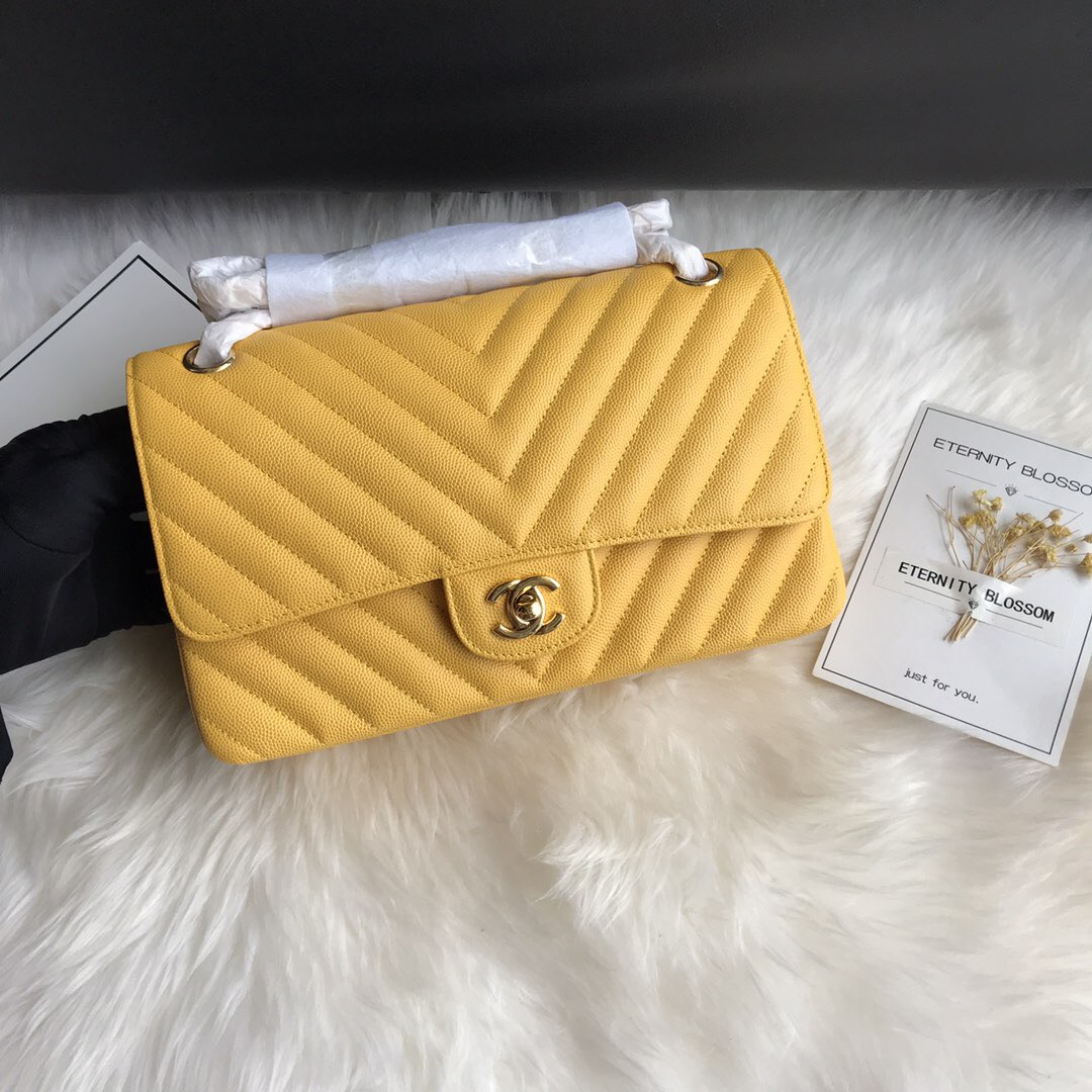 A01112, Classic Handbag, Chanel handbag, Grained Calfskin / caviar