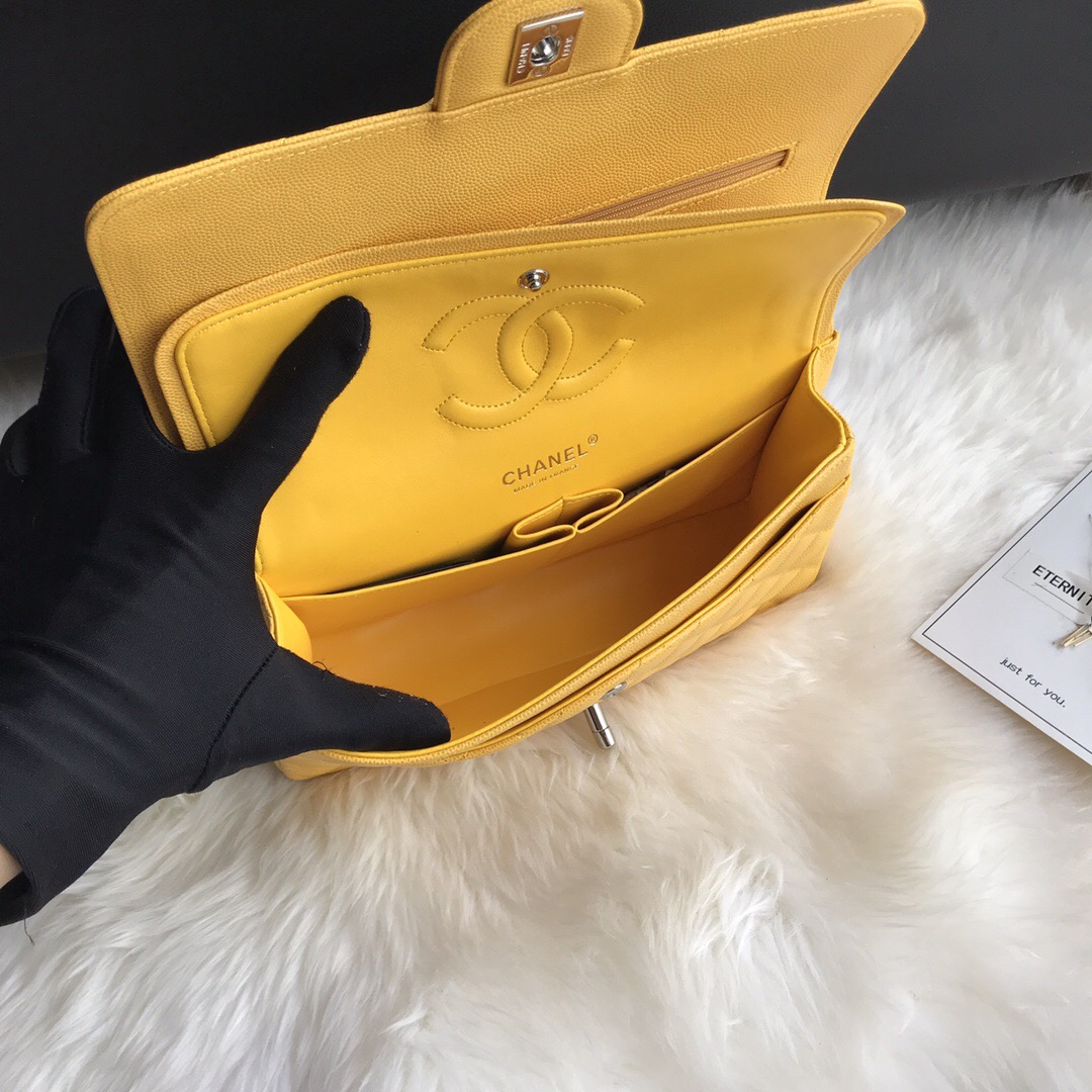 A01112, Classic Handbag, Chanel handbag, Grained Calfskin / caviar