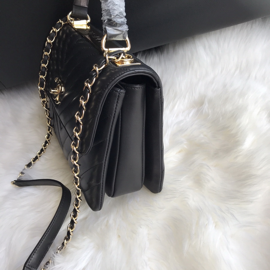 A92236, Small Flap Bag with Top Handle, CHANEL HANDBAG, 25CM