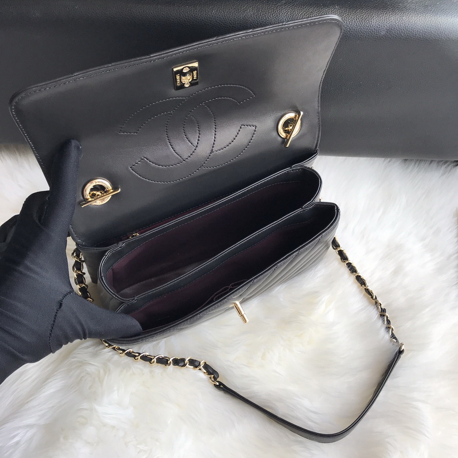 A92236, Small Flap Bag with Top Handle, CHANEL HANDBAG, 25CM