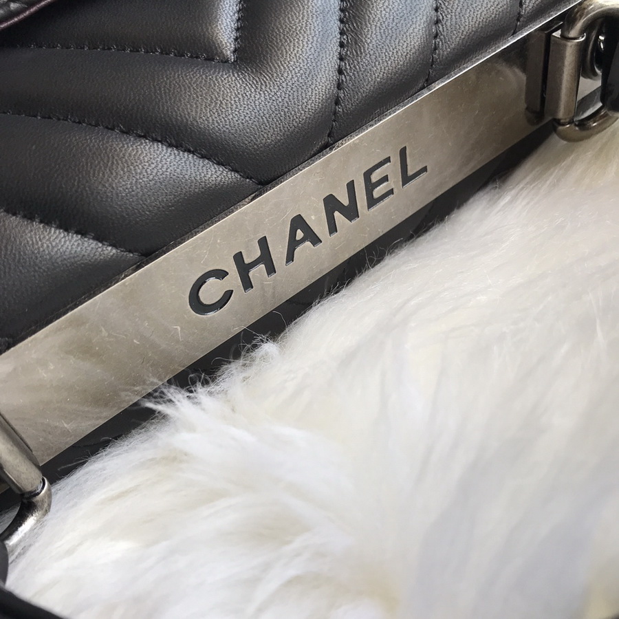 A92236, Small Flap Bag with Top Handle, CHANEL HANDBAG, 25CM