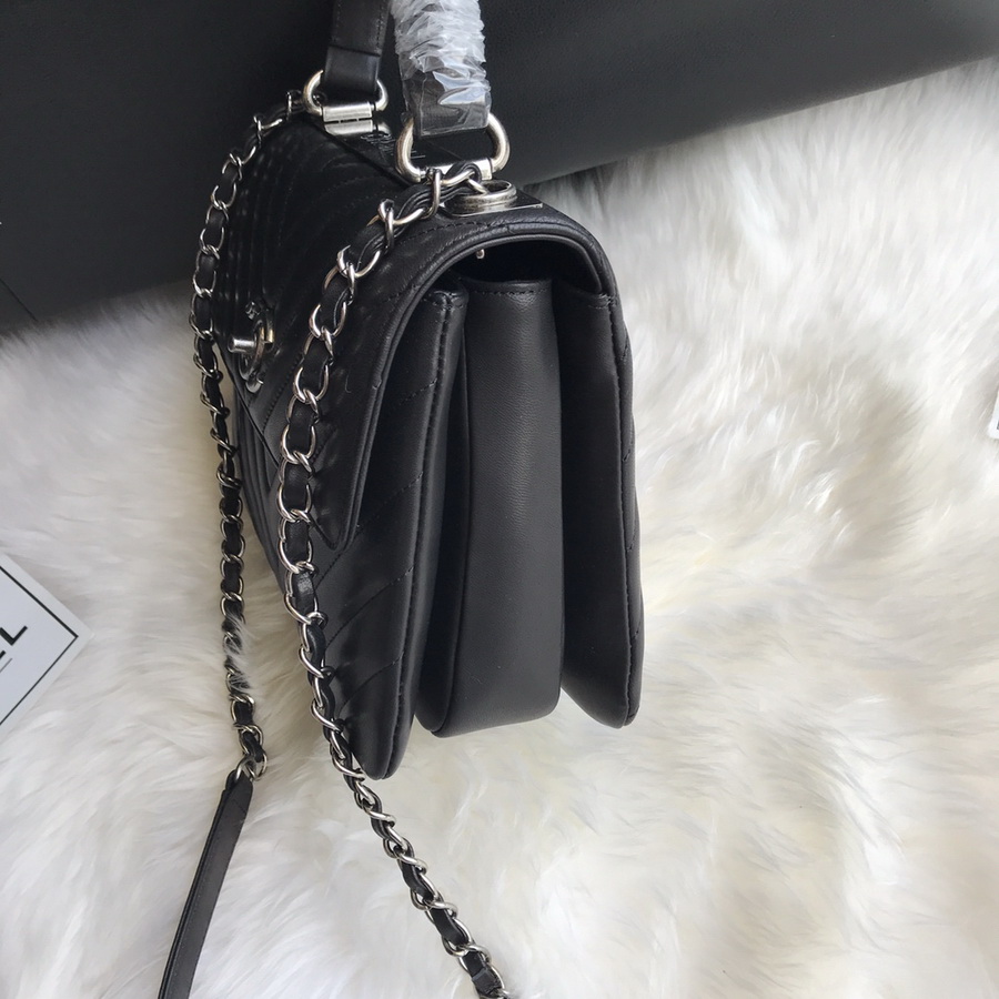 A92236, Small Flap Bag with Top Handle, CHANEL HANDBAG, 25CM