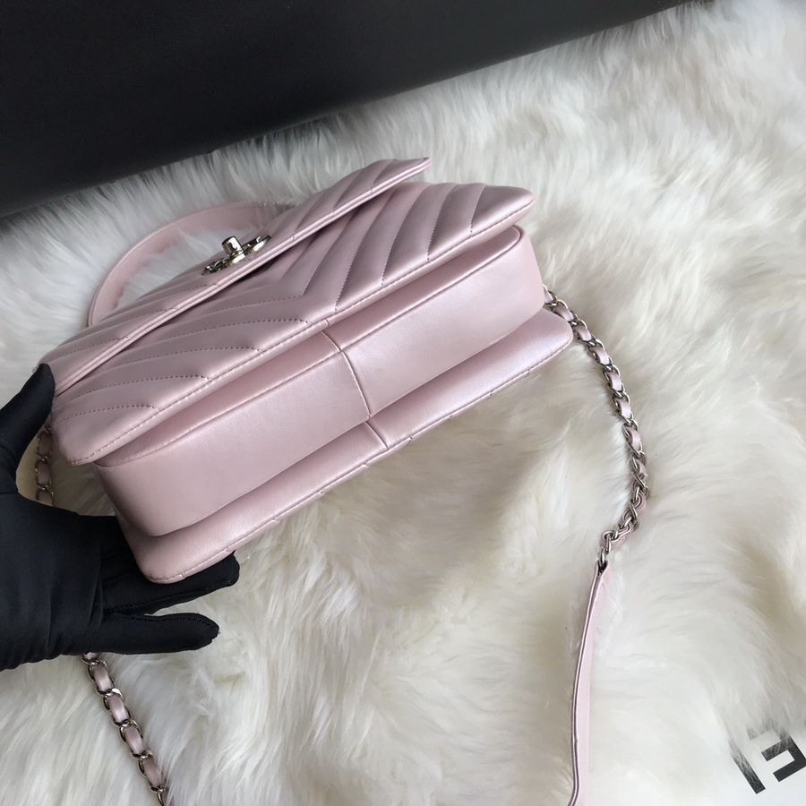 A92236, Small Flap Bag with Top Handle, CHANEL HANDBAG, 25CM