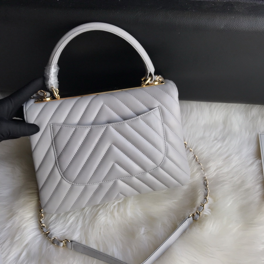 A92236, Small Flap Bag with Top Handle, CHANEL HANDBAG, 25CM