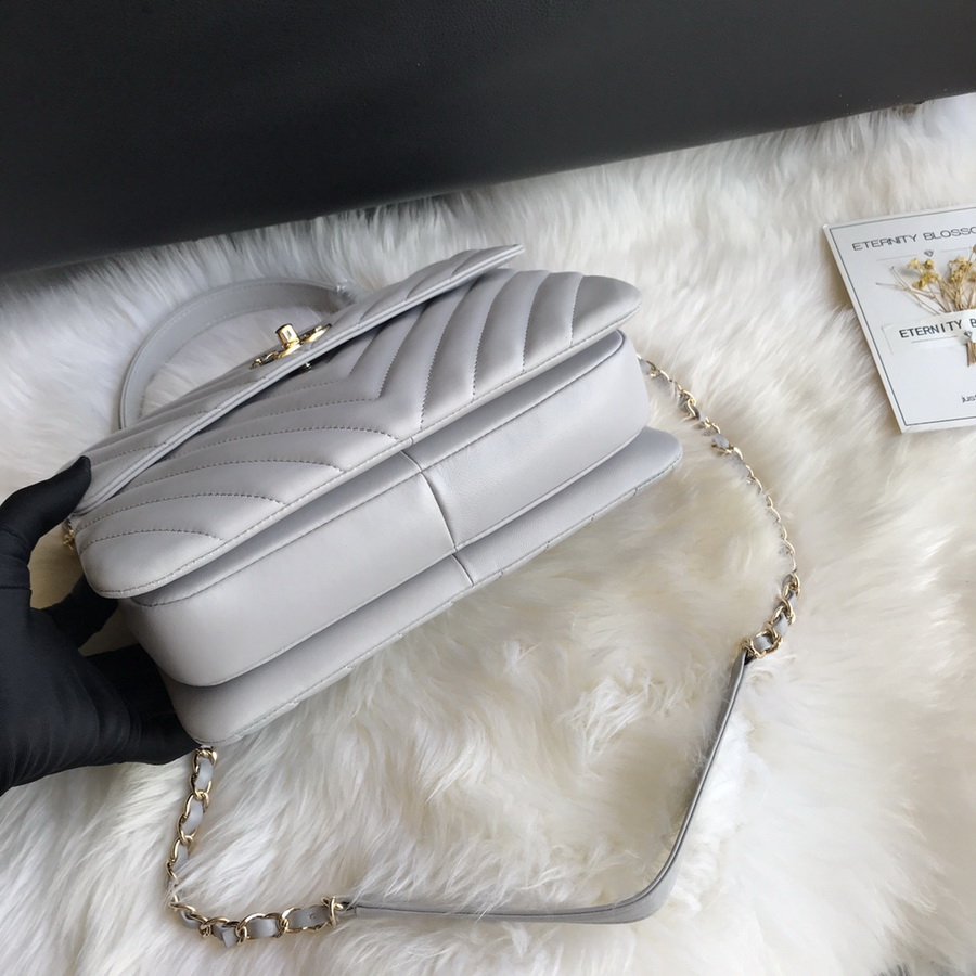A92236, Small Flap Bag with Top Handle, CHANEL HANDBAG, 25CM