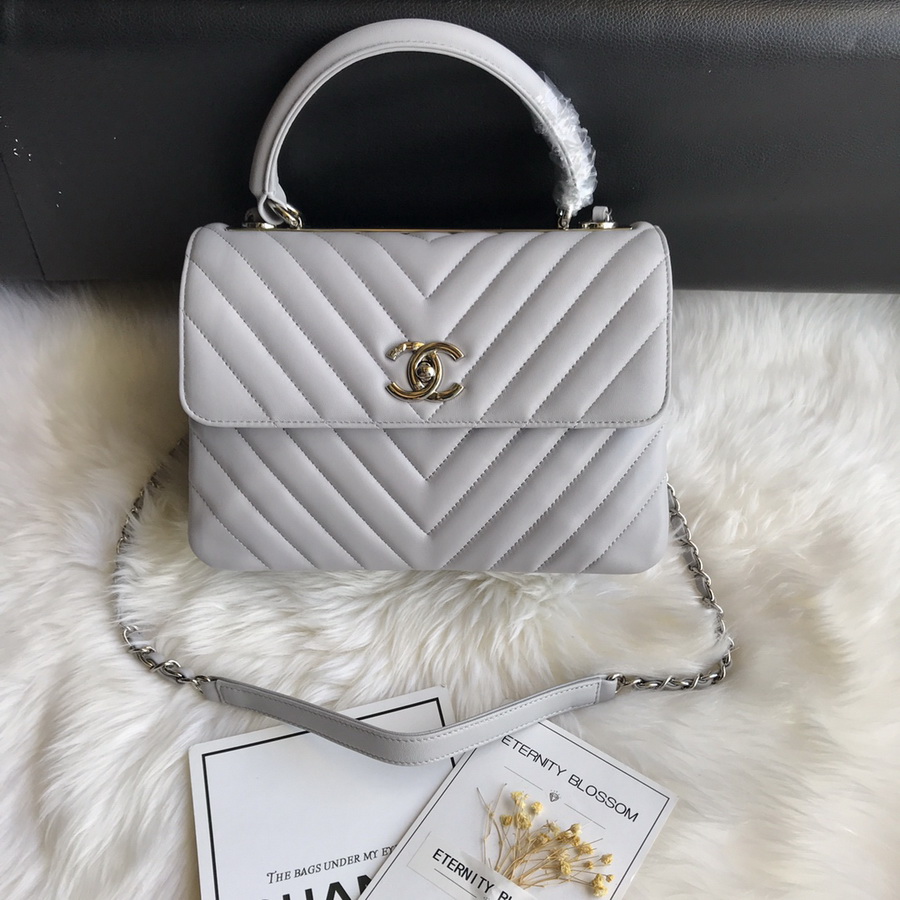 A92236, Small Flap Bag with Top Handle, CHANEL HANDBAG, 25CM