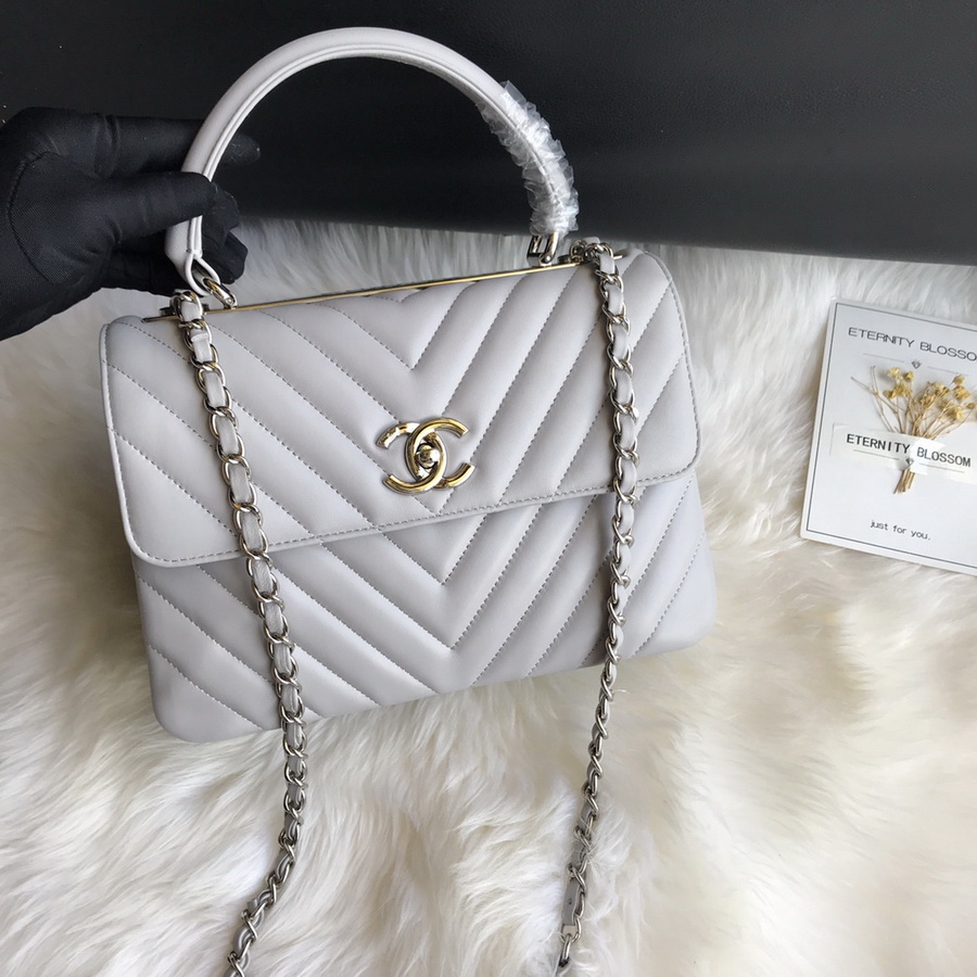 A92236, Small Flap Bag with Top Handle, CHANEL HANDBAG, 25CM