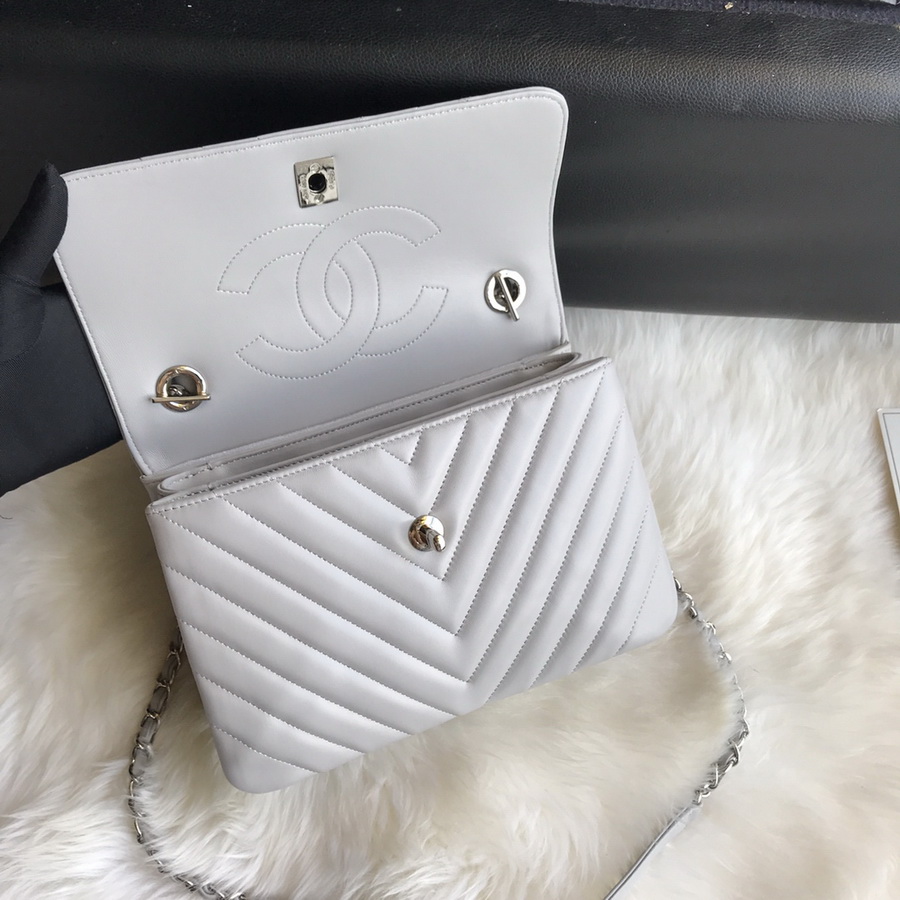 A92236, Small Flap Bag with Top Handle, CHANEL HANDBAG, 25CM