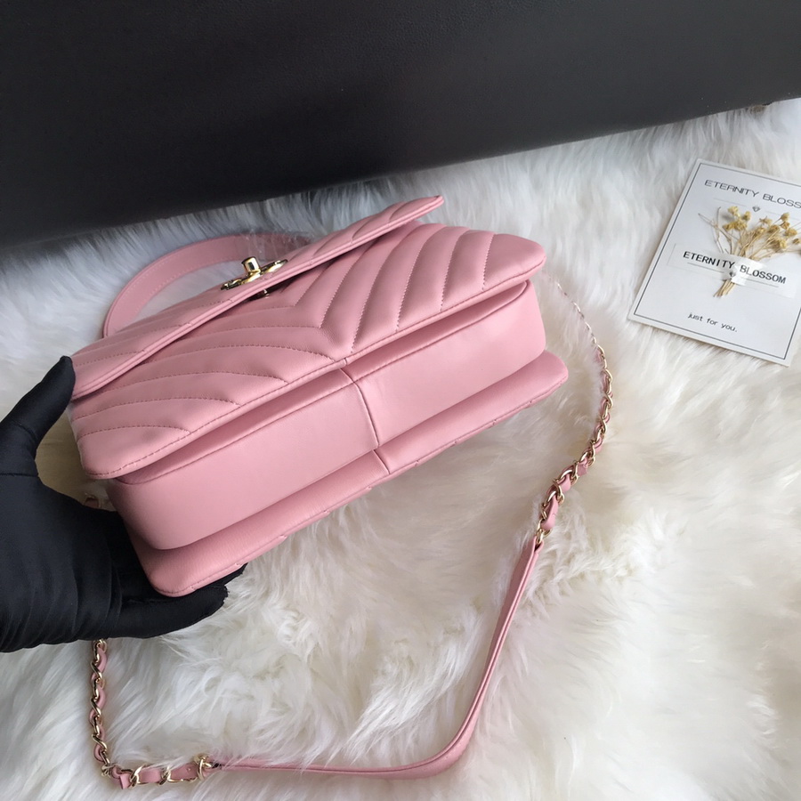 A92236, Small Flap Bag with Top Handle, CHANEL HANDBAG, 25CM