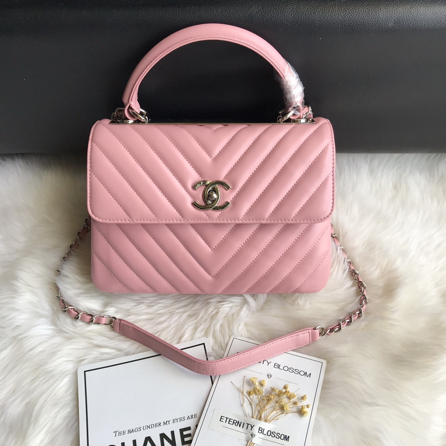 A92236, Small Flap Bag with Top Handle, CHANEL HANDBAG, 25CM