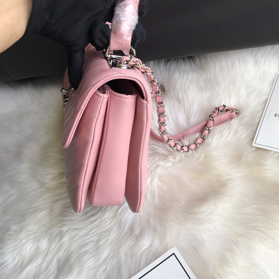A92236, Small Flap Bag with Top Handle, CHANEL HANDBAG, 25CM
