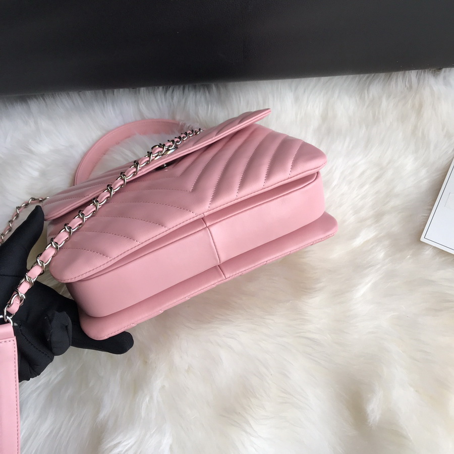 A92236, Small Flap Bag with Top Handle, CHANEL HANDBAG, 25CM