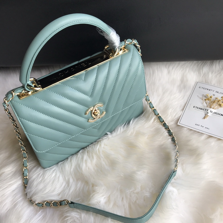 A92236, Small Flap Bag with Top Handle, CHANEL HANDBAG, 25CM