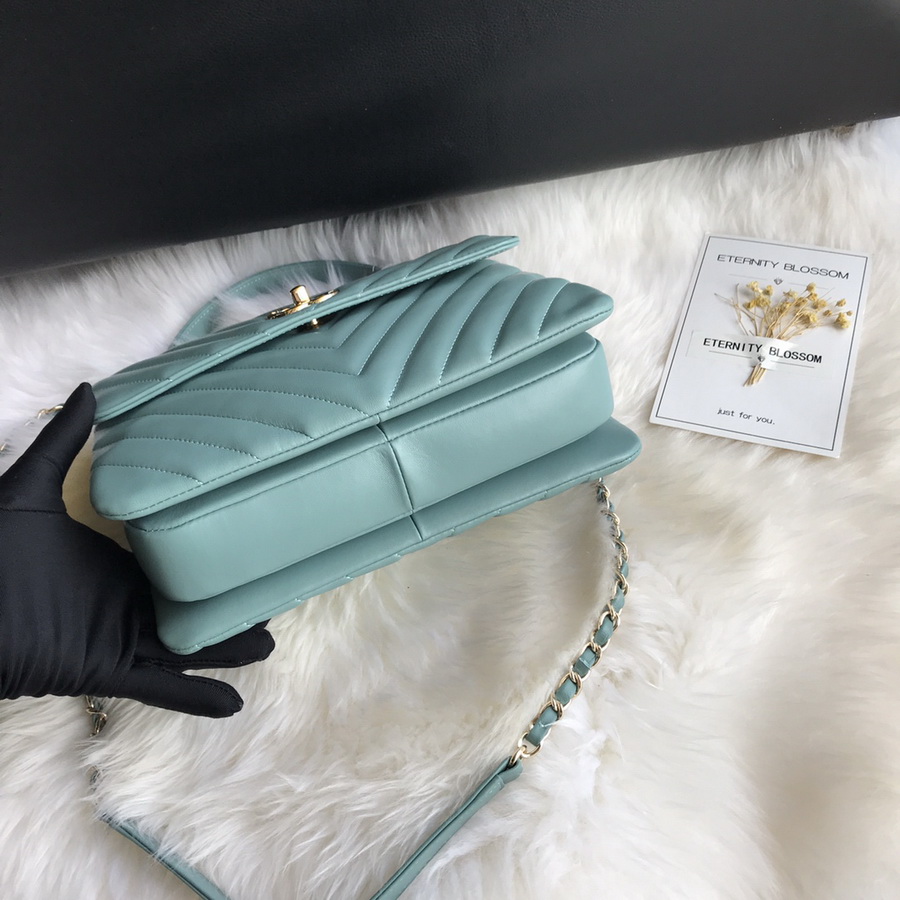 A92236, Small Flap Bag with Top Handle, CHANEL HANDBAG, 25CM