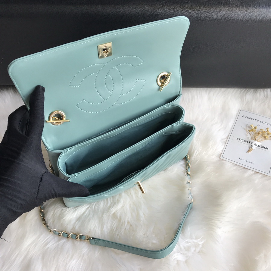 A92236, Small Flap Bag with Top Handle, CHANEL HANDBAG, 25CM