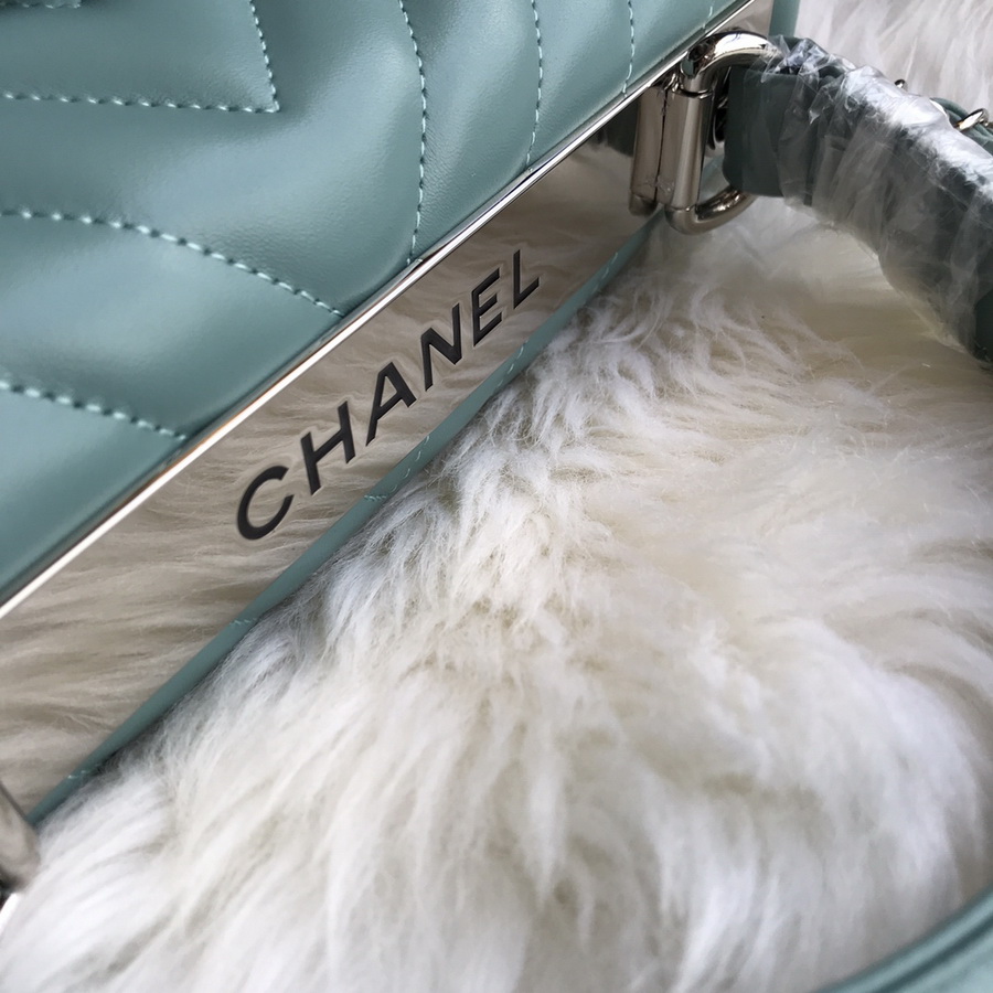 A92236, Small Flap Bag with Top Handle, CHANEL HANDBAG, 25CM