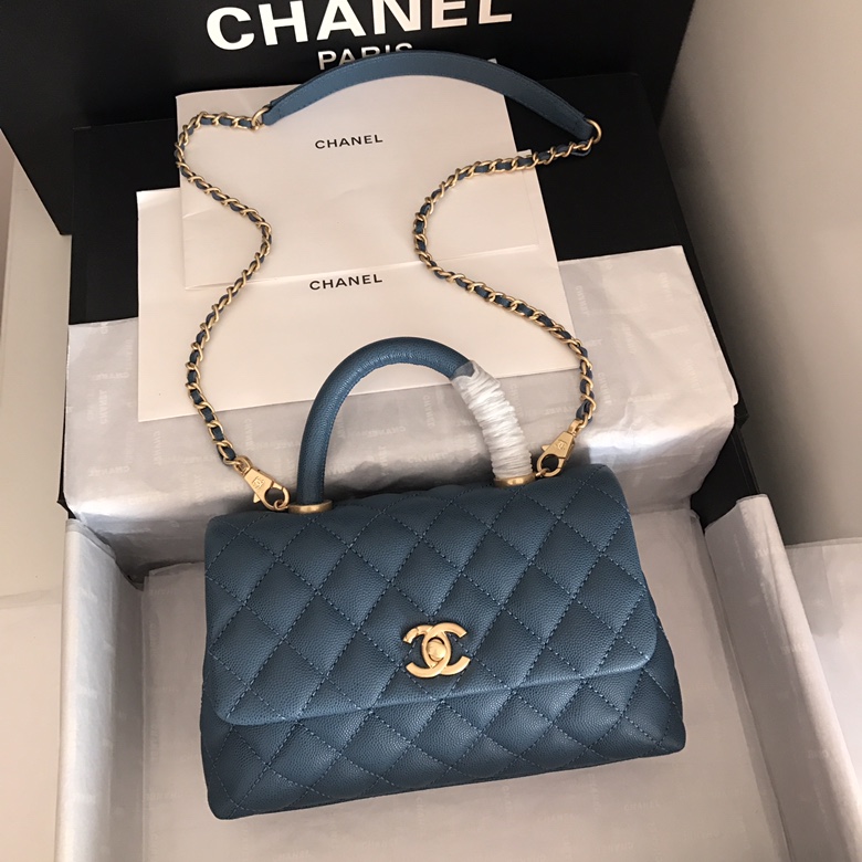A92990, Small Flap Bag with Top Handle, CHANEL Handbags, Caviar, Grained Calfskin, Lizard & Gold-Tone Metal