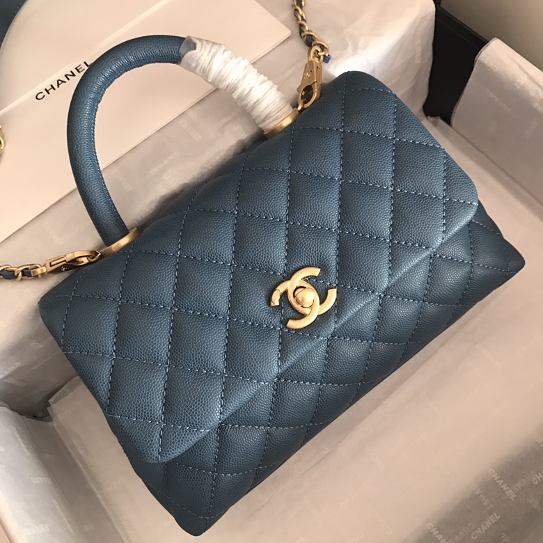 A92990, Small Flap Bag with Top Handle, CHANEL Handbags, Caviar, Grained Calfskin, Lizard & Gold-Tone Metal