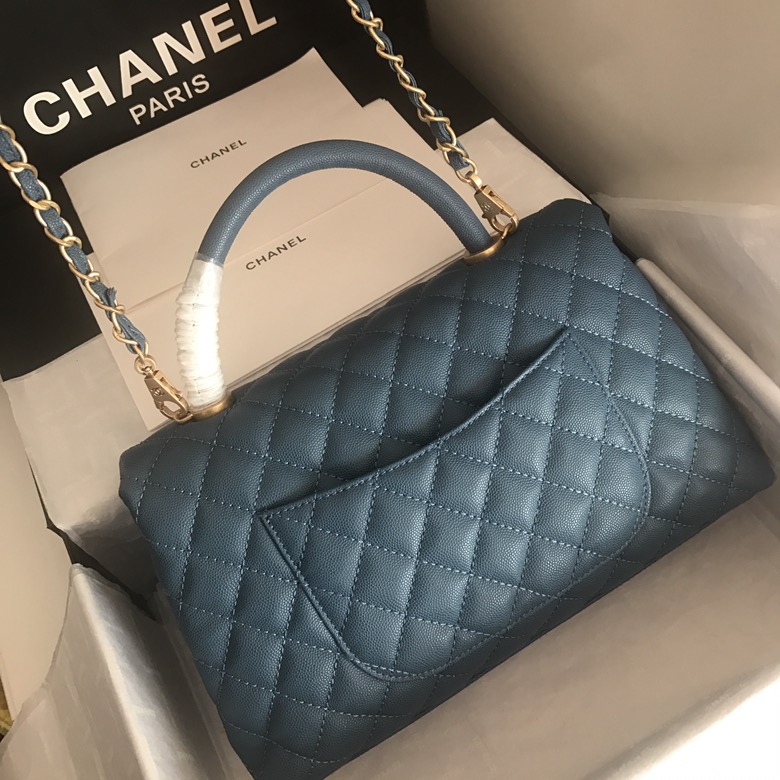A92991, Flap Bag with Top Handle, CHANEL Handbags, Caviar, Grained Calfskin, Lizard & Gold-Tone Metal
