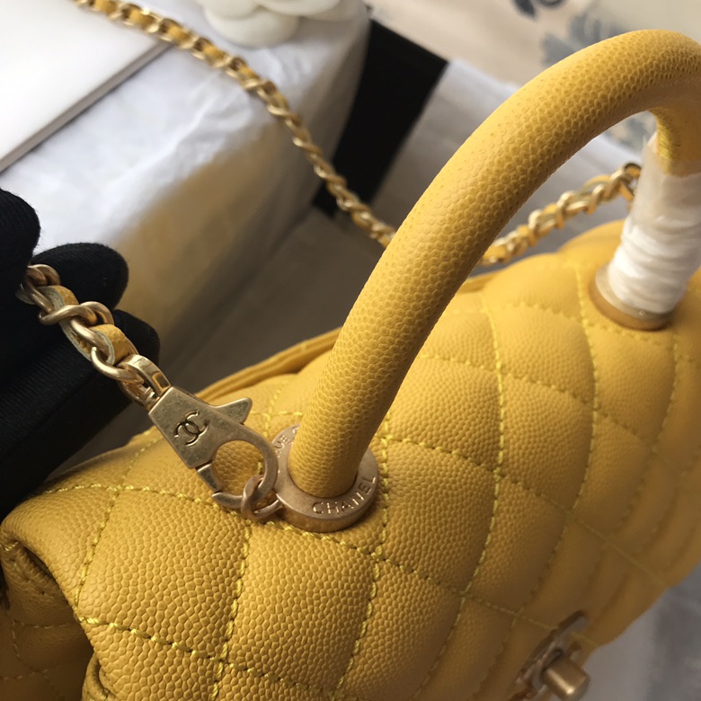 A92990, Small Flap Bag with Top Handle, CHANEL Handbags, Caviar, Grained Calfskin, Lizard & Gold-Tone Metal