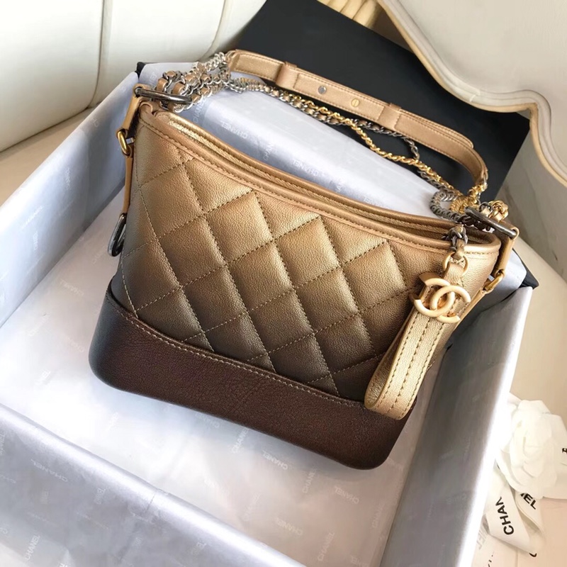 A91810, CHANEL'S GABRIELLE Small Hobo Bag, Silver-Tone & Gold-Tone Metal