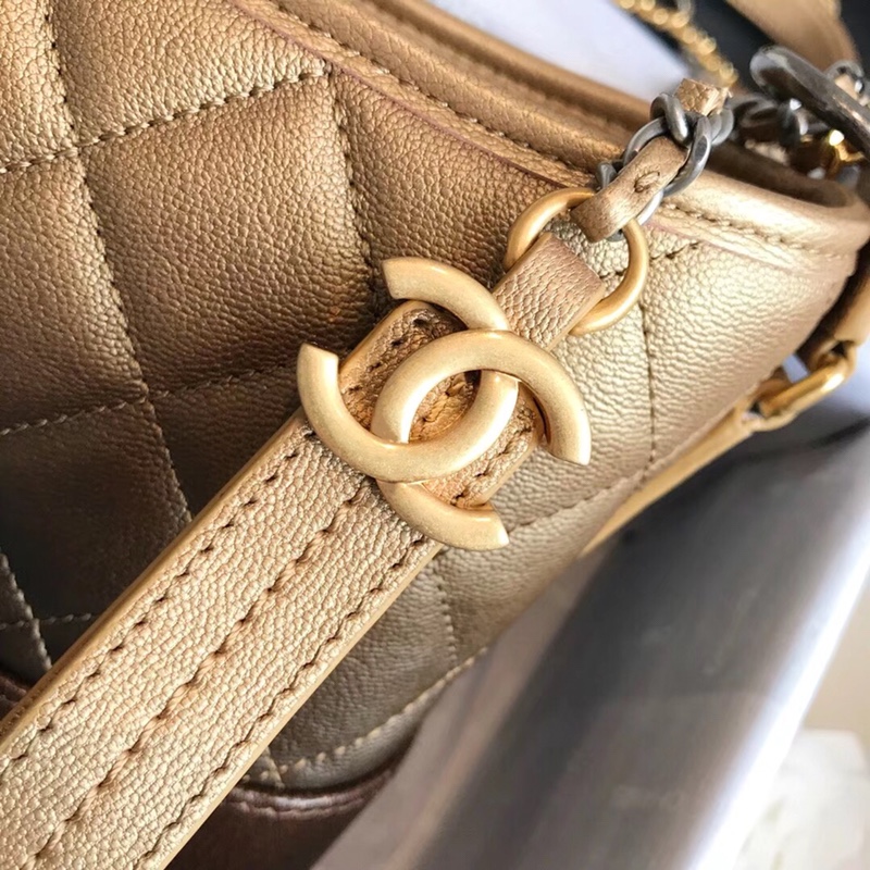 A91810, CHANEL'S GABRIELLE Small Hobo Bag, Silver-Tone & Gold-Tone Metal