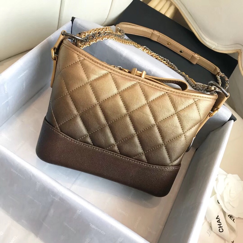 A91810, CHANEL'S GABRIELLE Small Hobo Bag, Silver-Tone & Gold-Tone Metal