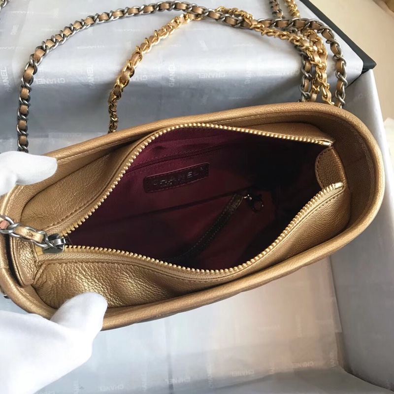 A91810, CHANEL'S GABRIELLE Small Hobo Bag, Silver-Tone & Gold-Tone Metal