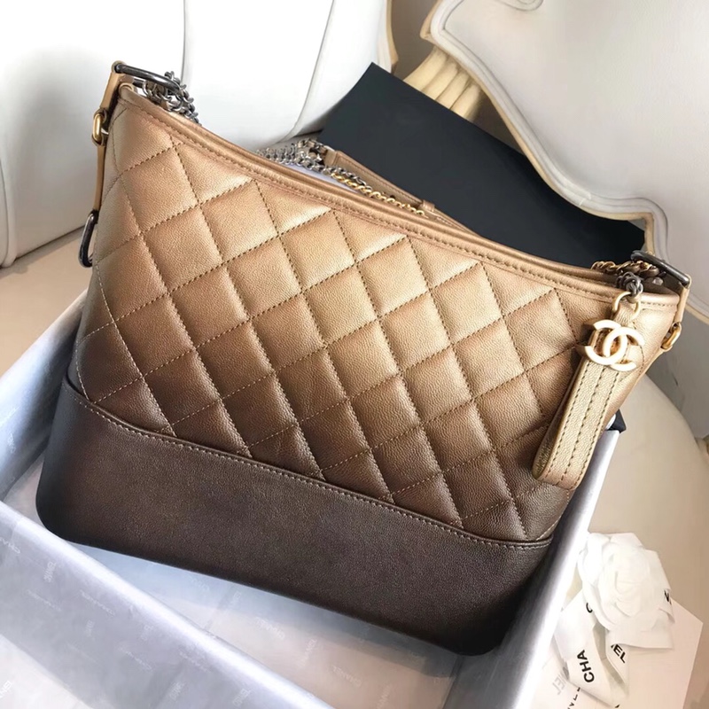 A93824, CHANEL'S GABRIELLE Hobo Bag, Silver-Tone & Gold-Tone Metal
