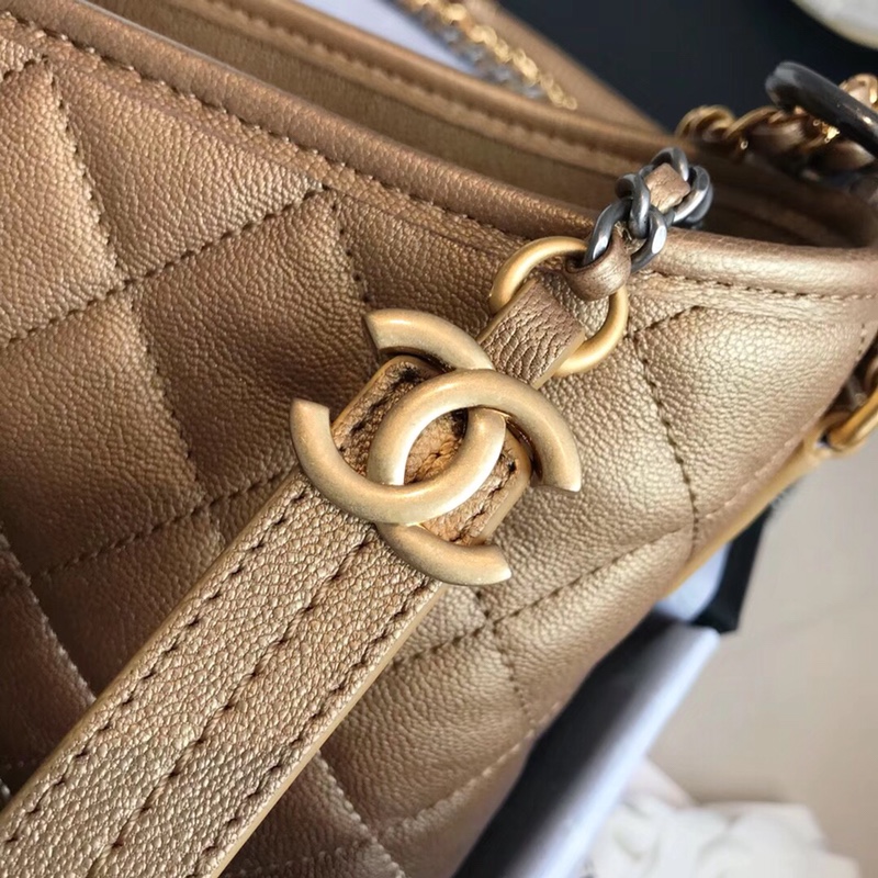 A93824, CHANEL'S GABRIELLE Hobo Bag, Silver-Tone & Gold-Tone Metal