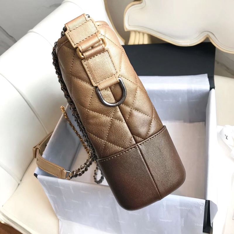 A93824, CHANEL'S GABRIELLE Hobo Bag, Silver-Tone & Gold-Tone Metal
