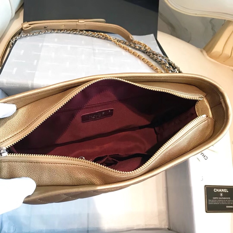 A93824, CHANEL'S GABRIELLE Hobo Bag, Silver-Tone & Gold-Tone Metal