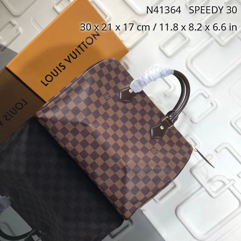 N41364, SPEEDY 30 Damier Ebène Canvas, Louis Vuitton LV Top handle Bag