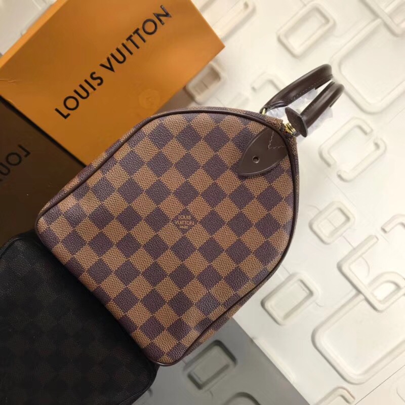 N41364, SPEEDY 30 Damier Ebène Canvas, Louis Vuitton LV Top handle Bag