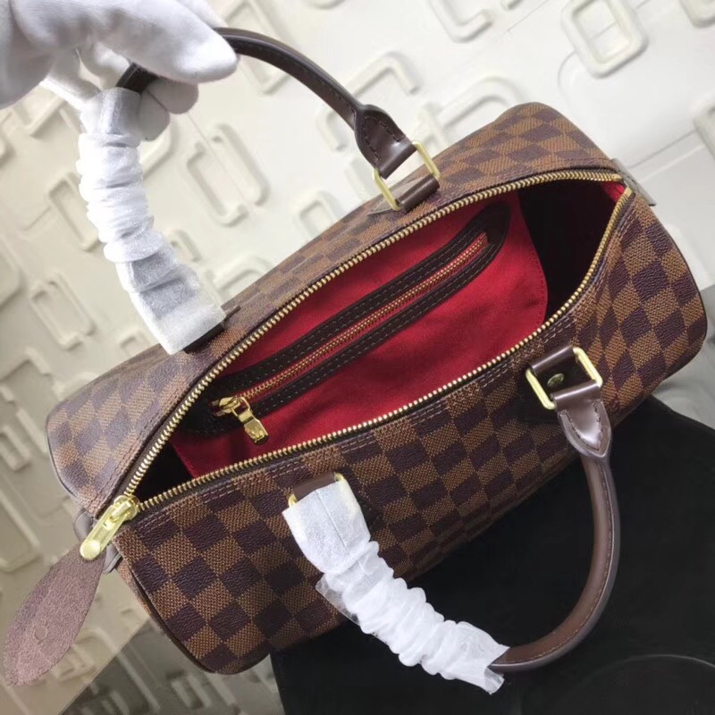 N41364, SPEEDY 30 Damier Ebène Canvas, Louis Vuitton LV Top handle Bag