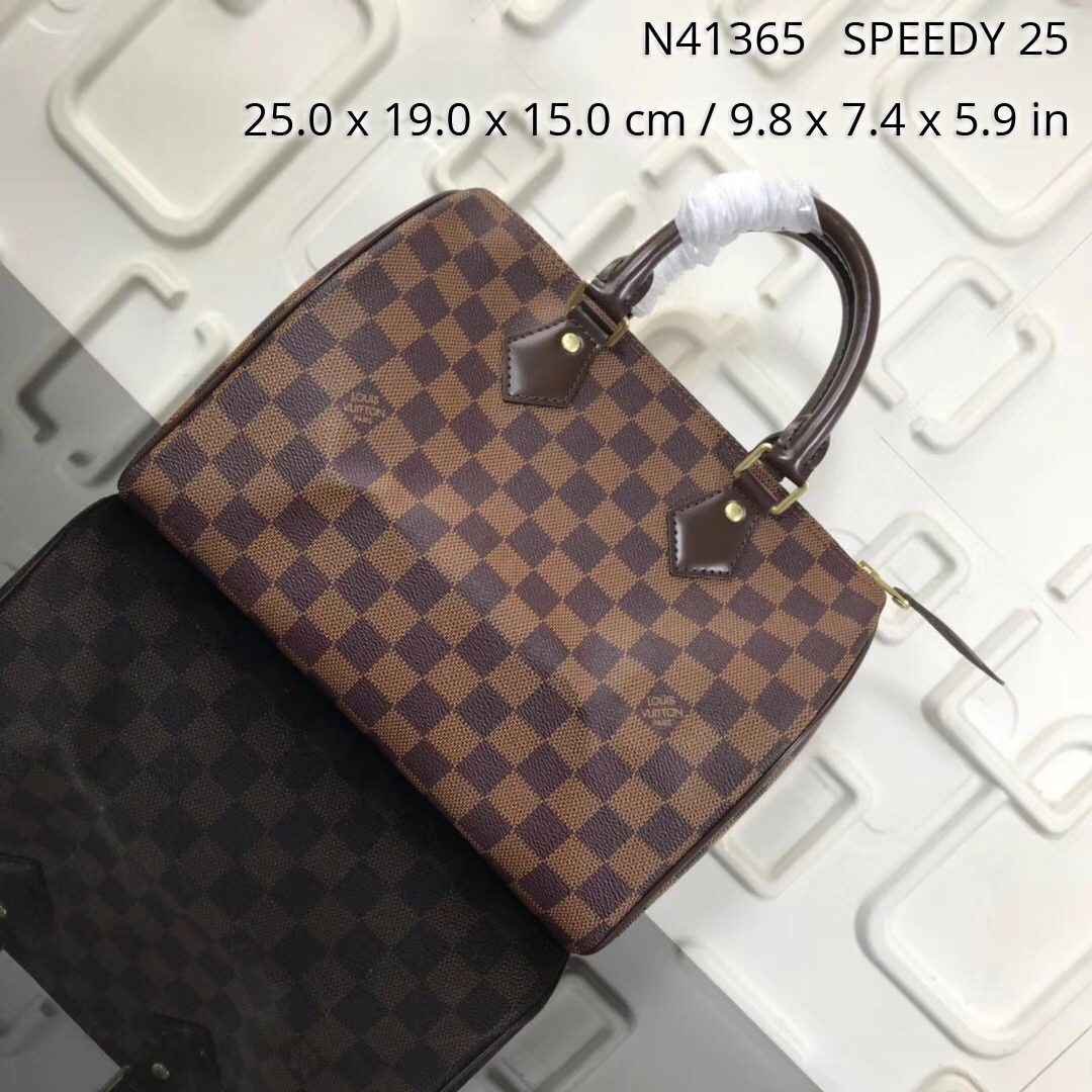 N41365, SPEEDY 25 Damier Ebène Canvas, Louis Vuitton LV Top handle Bag