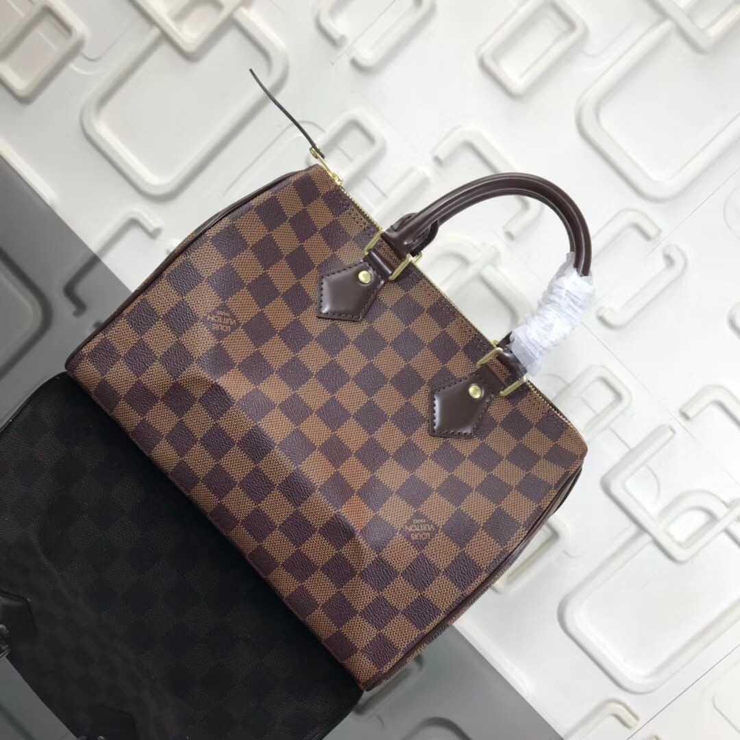 N41365, SPEEDY 25 Damier Ebène Canvas, Louis Vuitton LV Top handle Bag