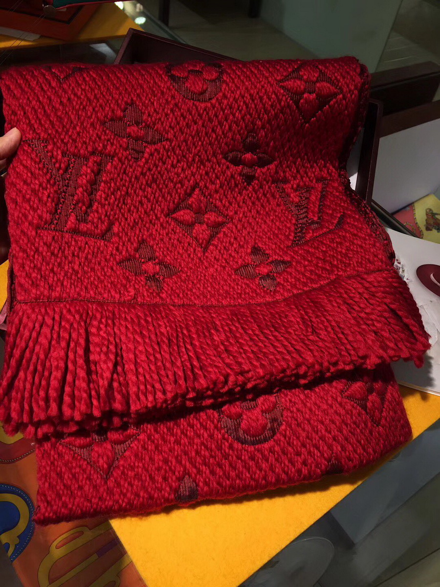 LOGOMANIA SCARF, LOUIS VUITTON LV SCARF, 68.9 x 11.8 inches, 94% wool, 6% silk