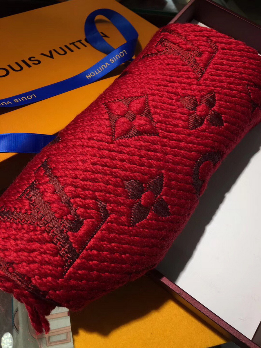 LOGOMANIA SCARF, LOUIS VUITTON LV SCARF, 68.9 x 11.8 inches, 94% wool, 6% silk